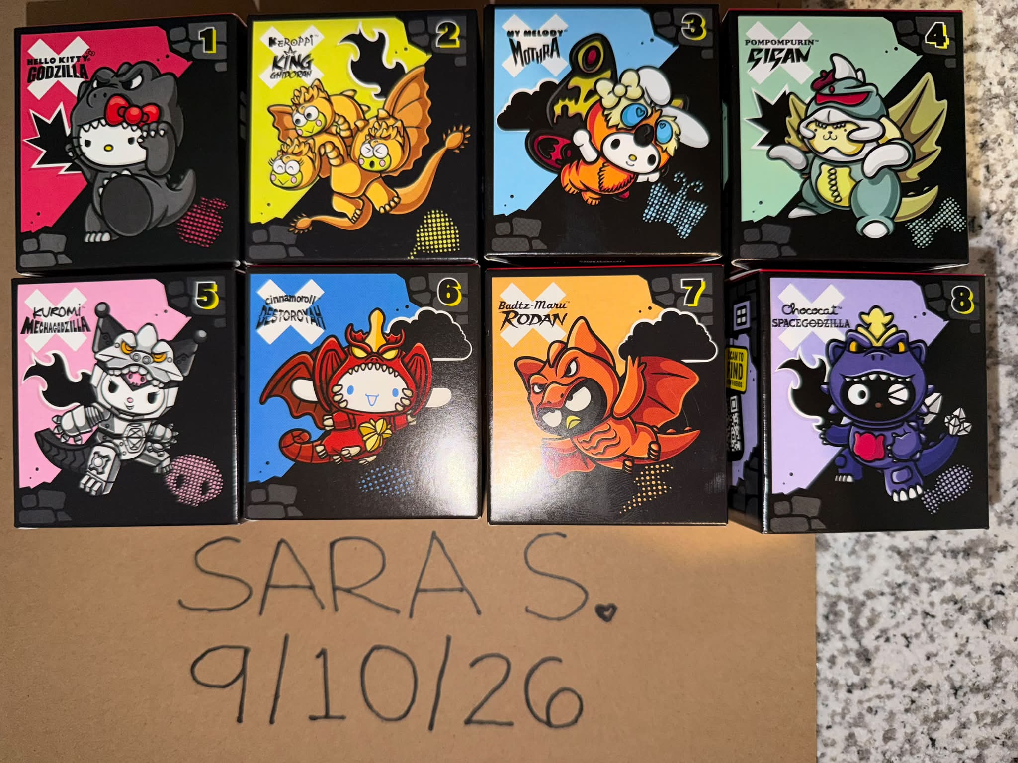 Extra Hello Kitty x Godzilla sets for sale - complete sets #1-8