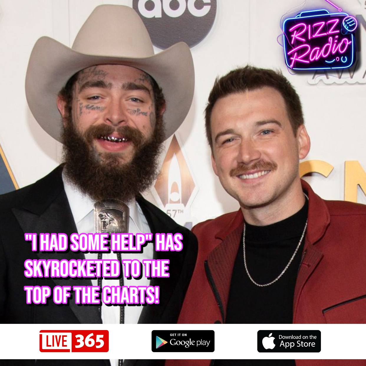 Rizz Radio - Congratulations to Post Malone and Morgan... | Facebook