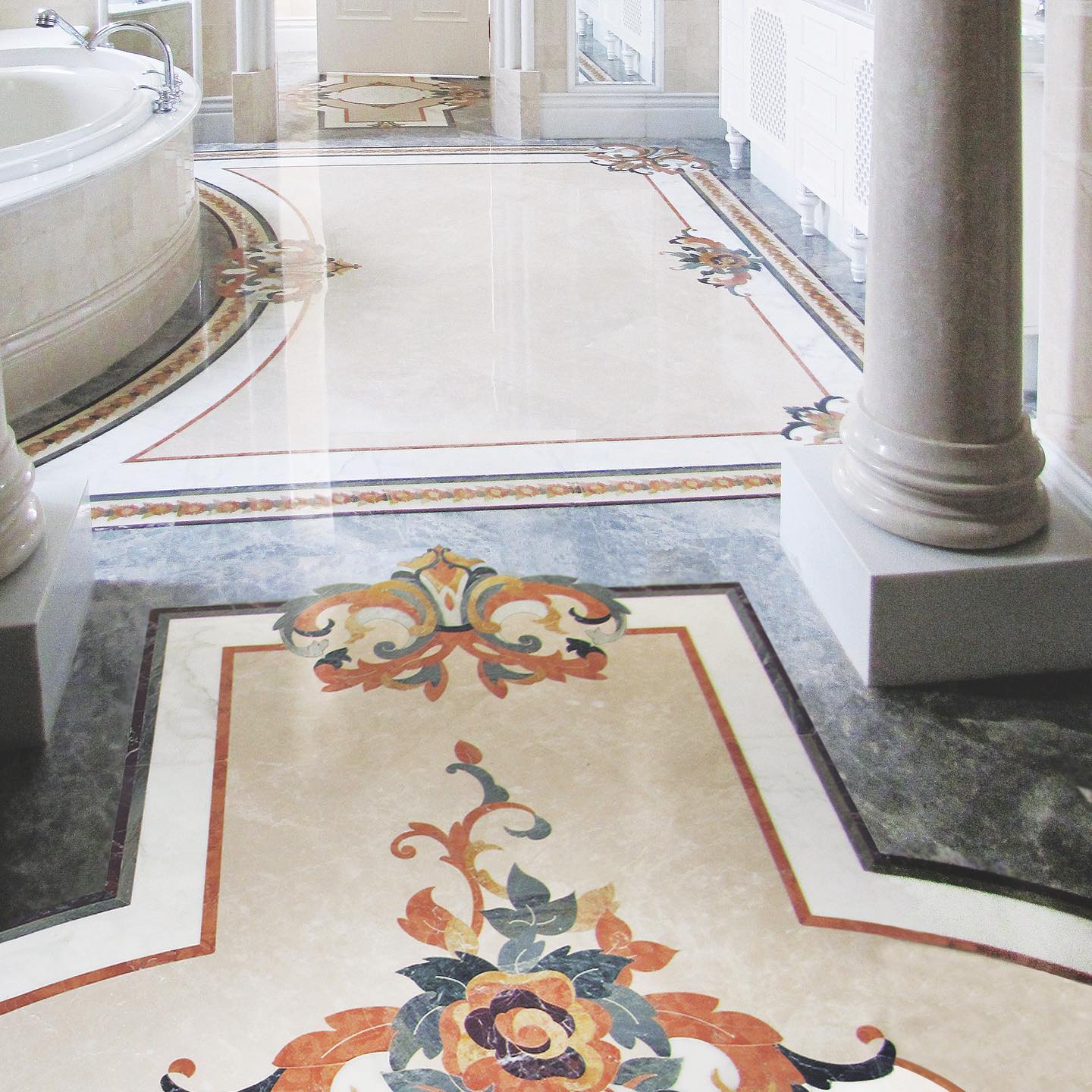 A unique floor plan and a rose theme... - Aalto Marble Inlay | Facebook