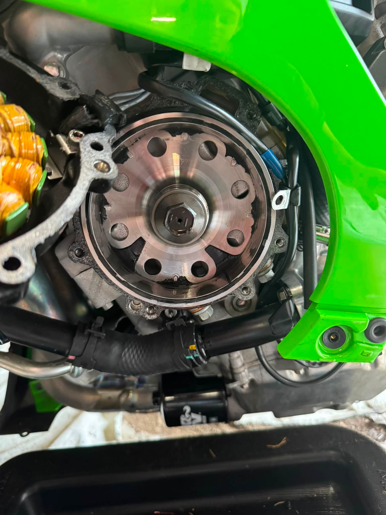 カヒリ SR 　インクエラー？ Kawasaki Ninja ZX-10R stator failure symptoms and repair advice?