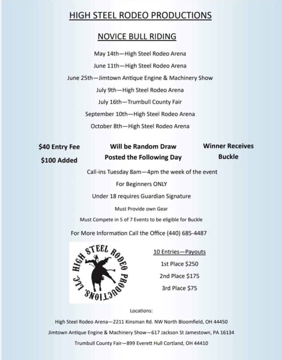 High - ️NOVICE RIDERS ️Call-Ins for Sept 10th Rodeo Tomorrow from 8am ...
