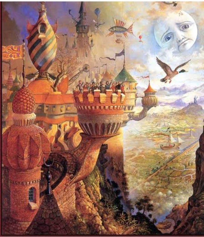 Art by English illustrator Patrick Woodroffe (1940-2014) 💀