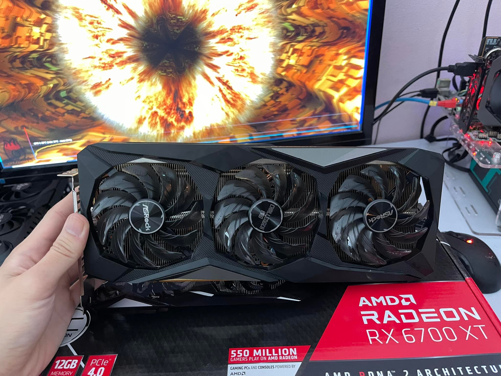 การ์ดจอมือสอง | AsRock Radeon RX6700XT (3พัดลม) | Facebook