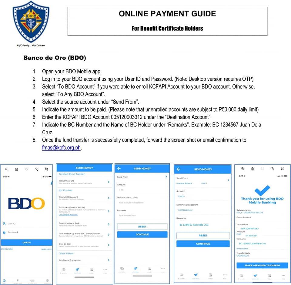 KCFAPI-FBG - Dear All, Attached are the online payment... | Facebook