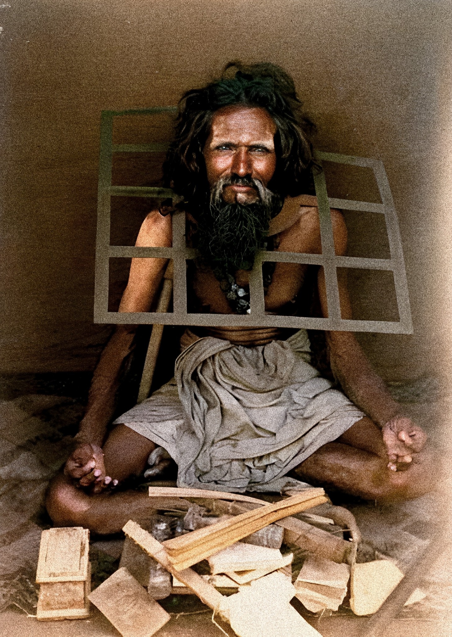 CH Inam - An Indian Jogi wearing an iron collar around his neck so that ...