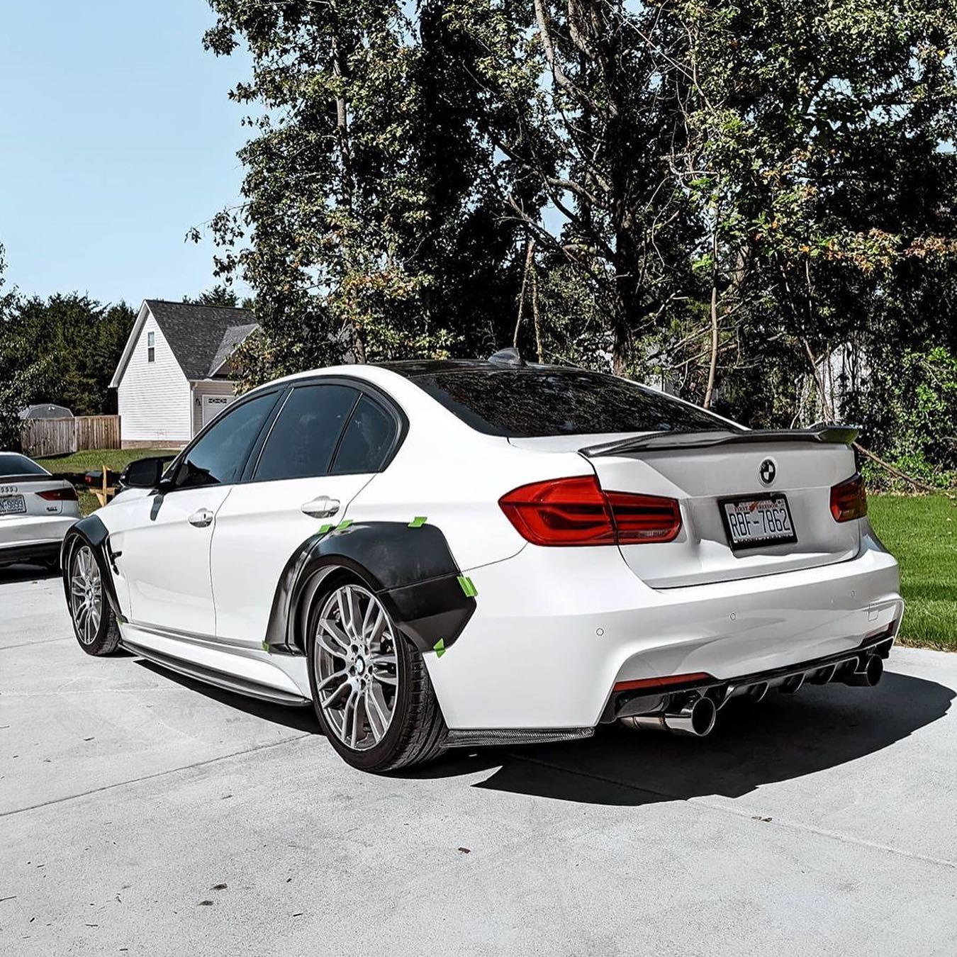 B... - Carbon Pixels - Fenders Flares Duck Tail Over fenders