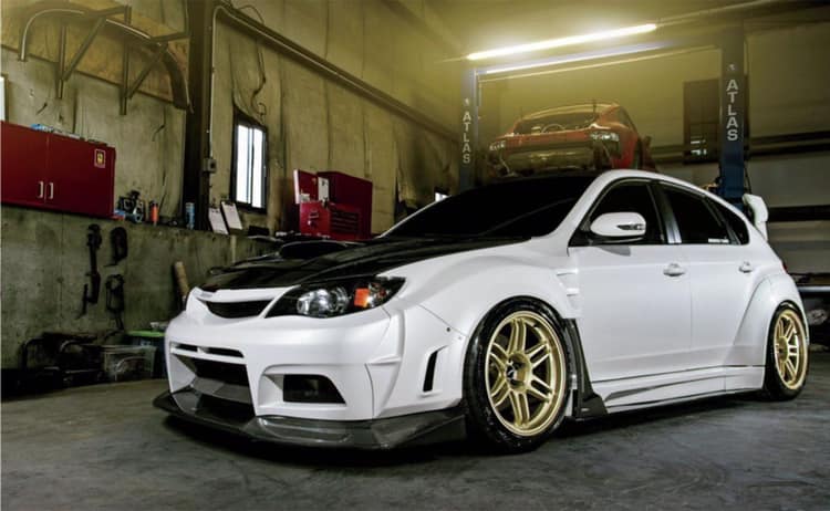 FITS SUBARU IMPREZA Grb Front Lip Splitter V Style Carbon Fibre Sti Hatch Z1730 £290.12 - UK