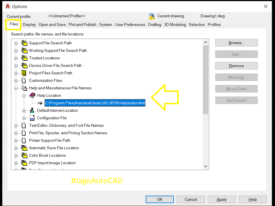 Disable AutoCAD F1 Help - Jago... - Belajar CAD Bersama
