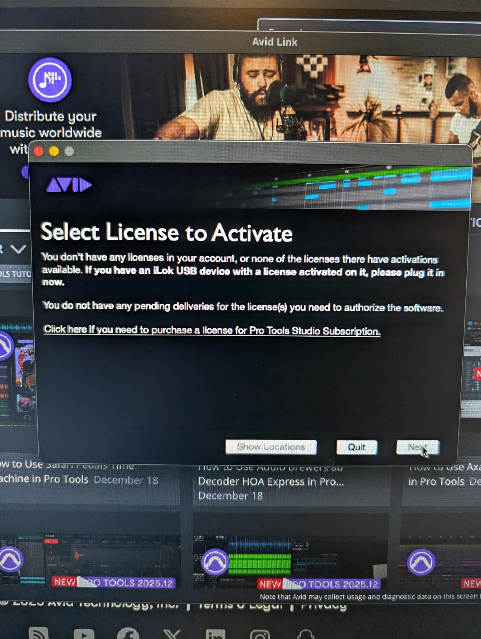 Avid Pro Tools Users | Protools studio perpetual licence all of a ...