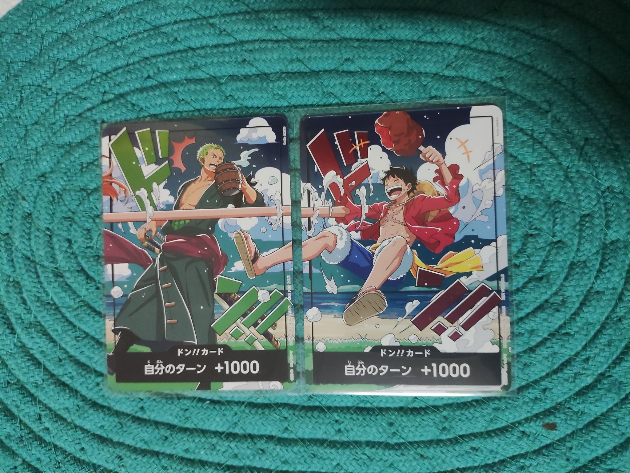 Zoro and Luffy Continuous Art Don Card for sale