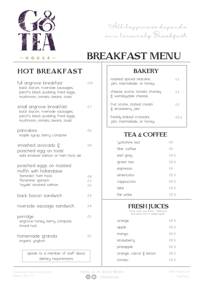 G&Tea House - Here’s a sneak peak at the new menus that...