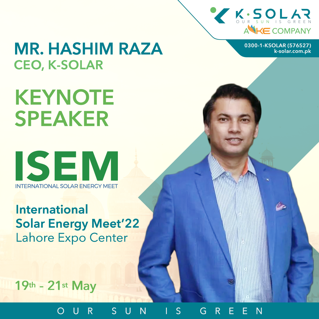 K-Solar - Our esteemed CEO, Mr. Hashim Raza will be a... | Facebook