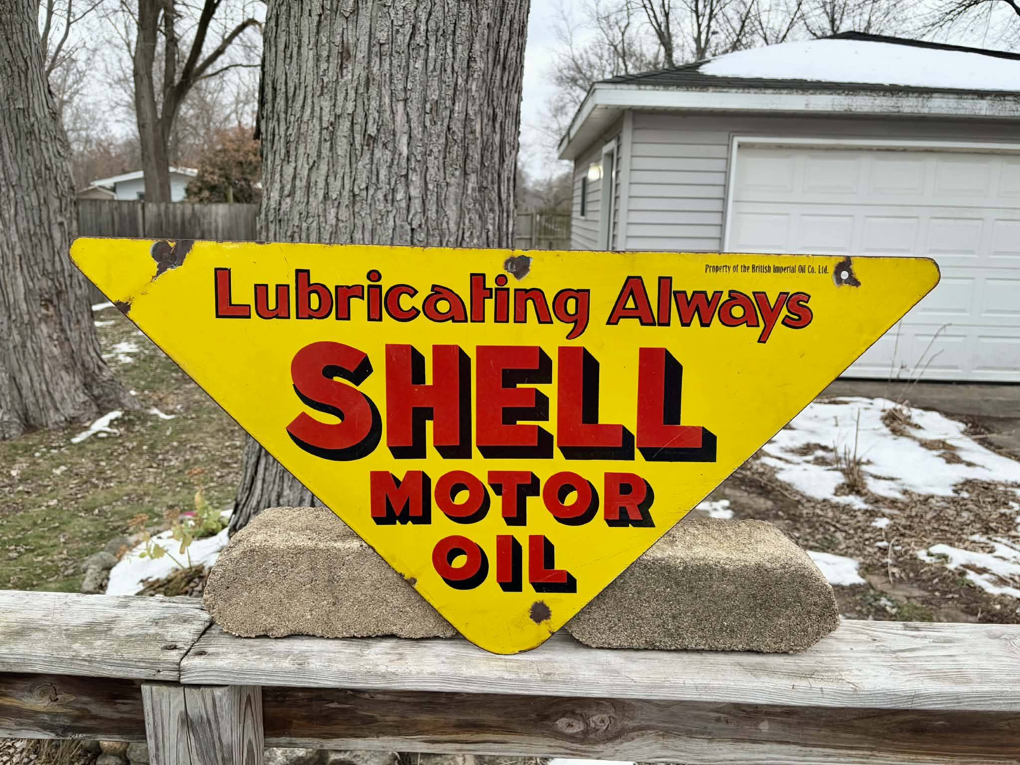 Value of vintage Shell motor oil sign?