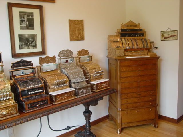 Collecting antique brass cash registers with unique features