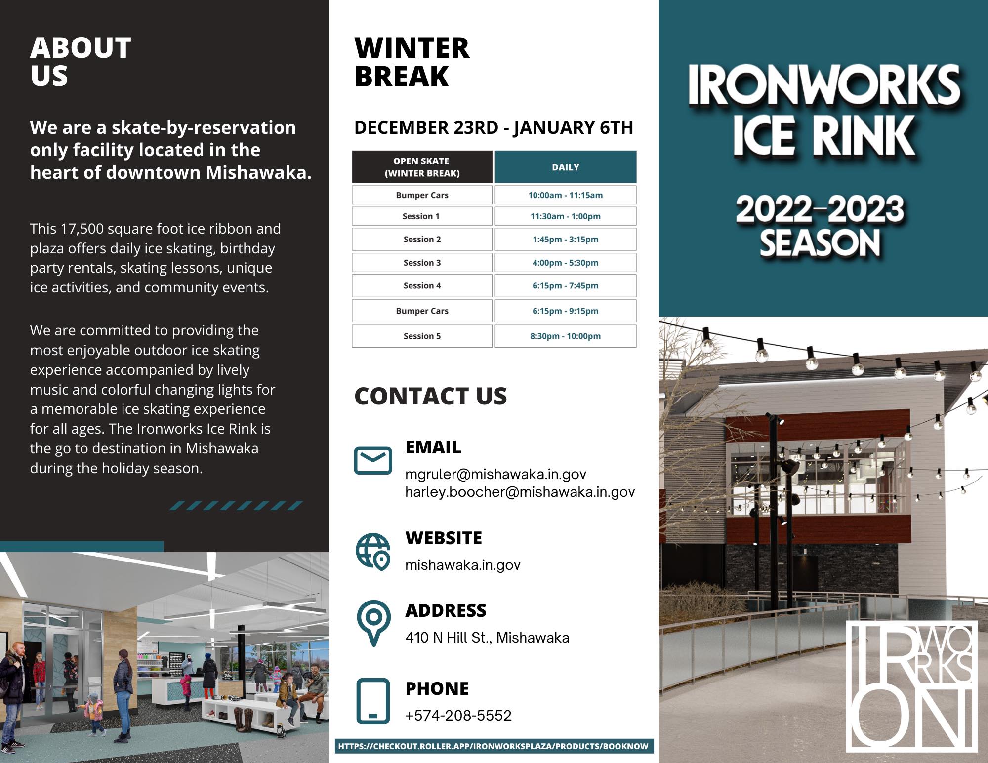 On Dec.3rd we officially open the new Ironworks Ice Rink! Be sure