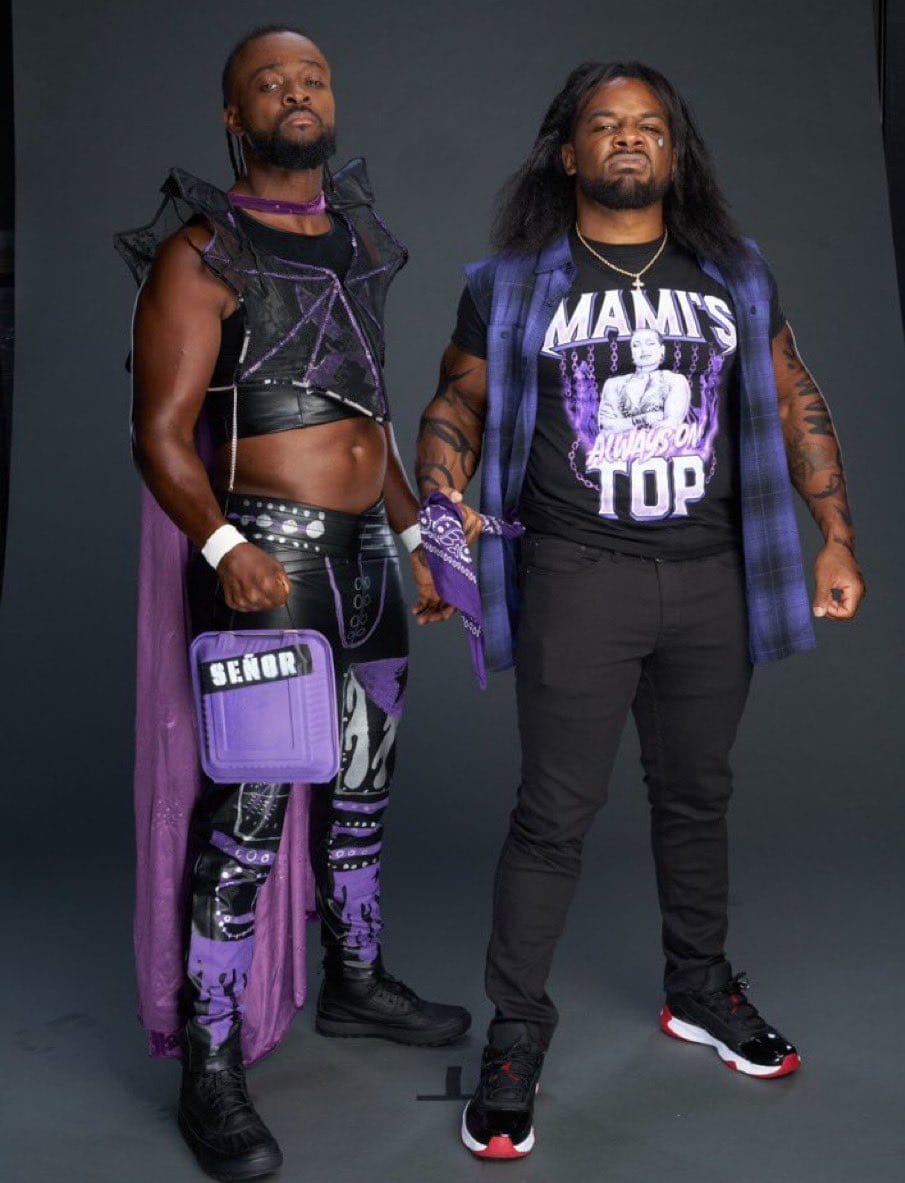 Xavier Woods and Kofi Kingston as Dominik and Damian Priest for