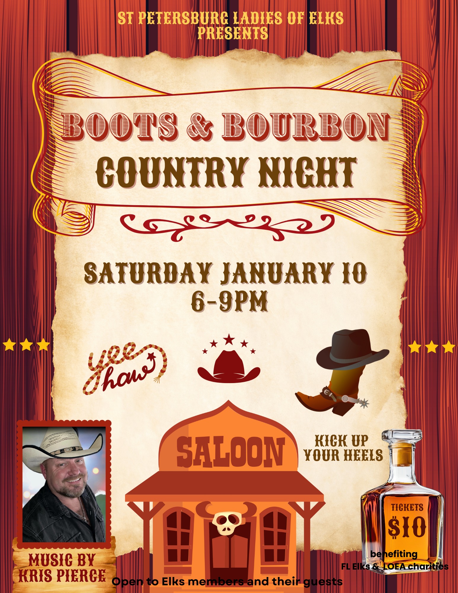 Boots & Bourbon Country Night