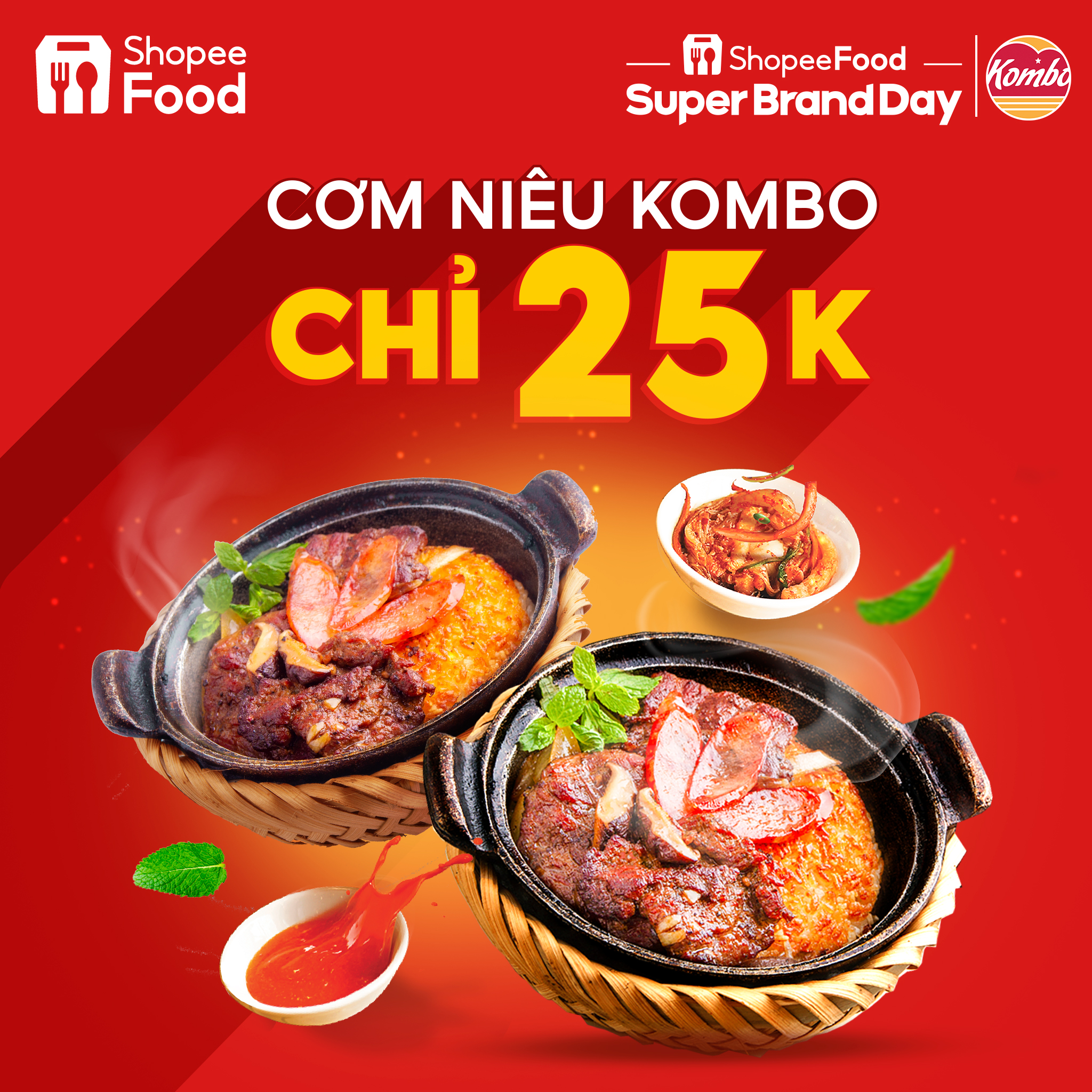 ShopeeFood - ["CHÁY" ĐƠN TRƯA NAY: CƠM NIÊU KOMBO CHỈ 25K] 🏍 ShopeeFood ...
