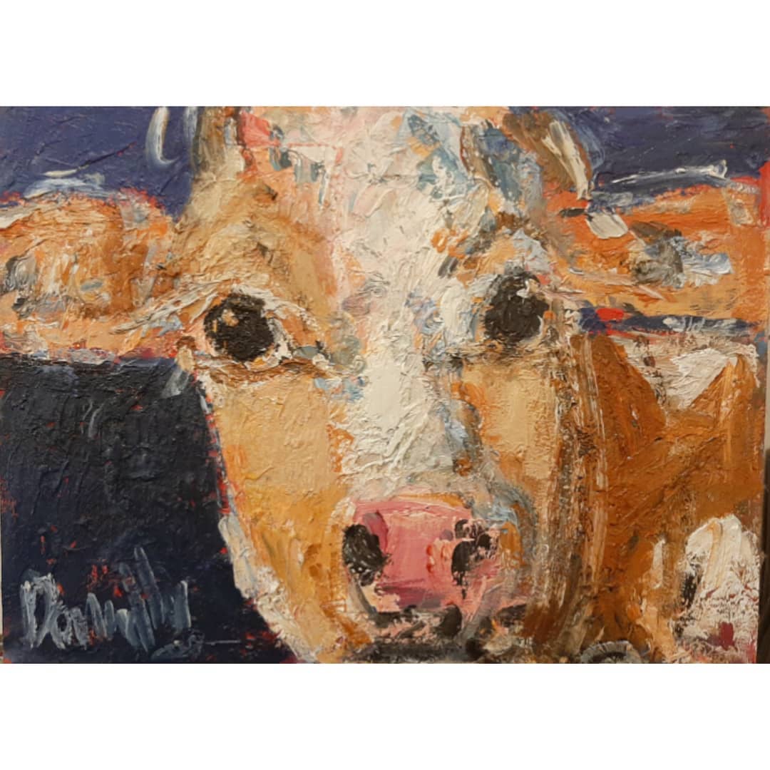 Something different. Yes . . . I painted a cow in 2011 for the