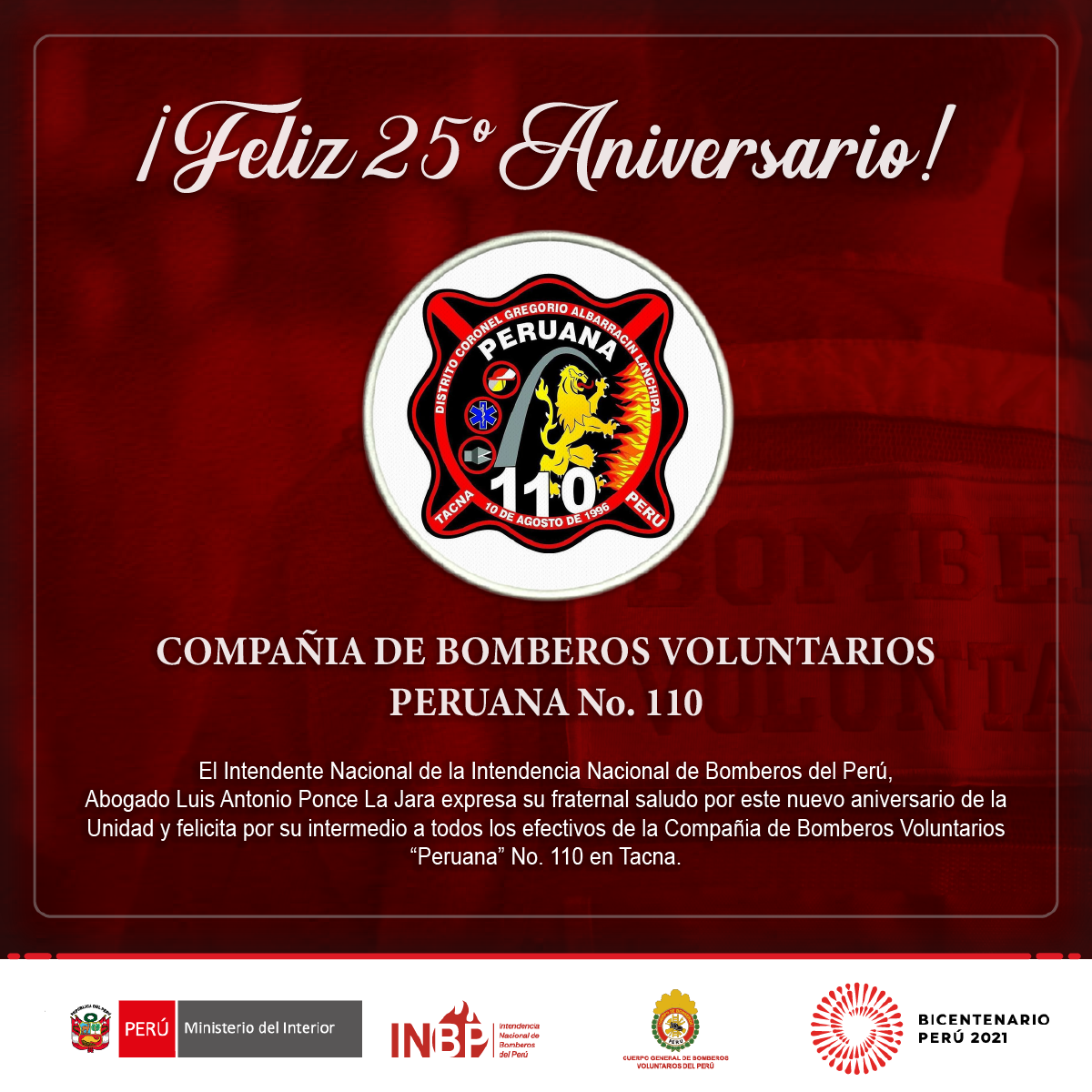 La Intendencia... - Intendencia Nacional de Bomberos del Perú | Facebook