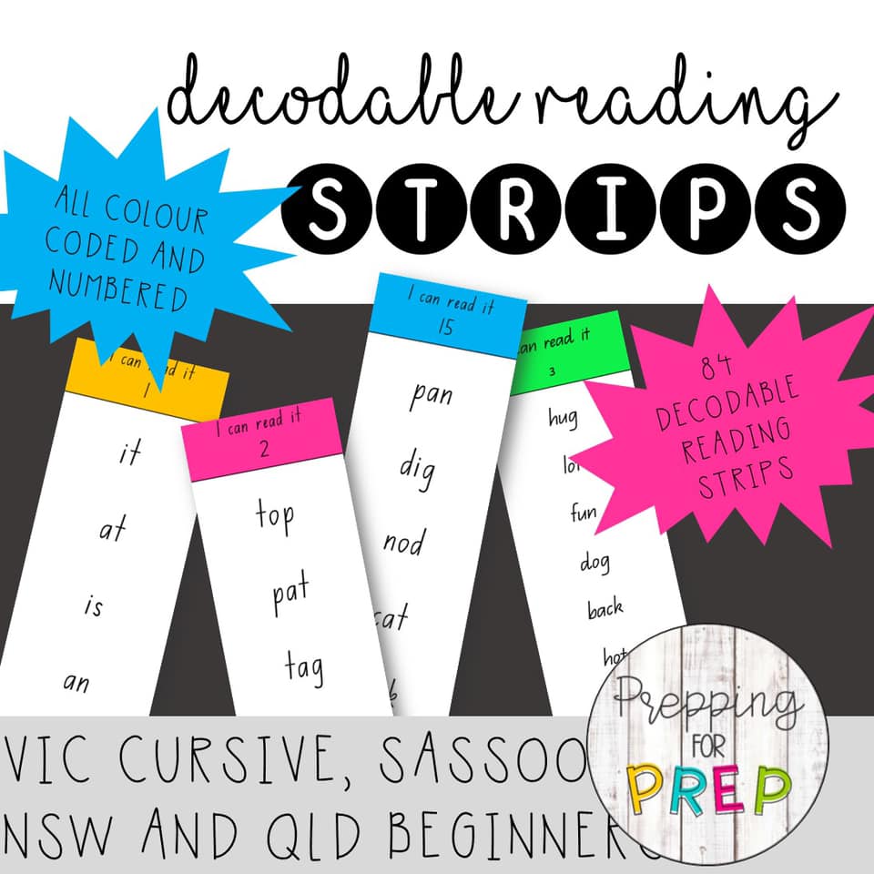 Decodable word strips perfect for any... - Prepping For Prep | Facebook