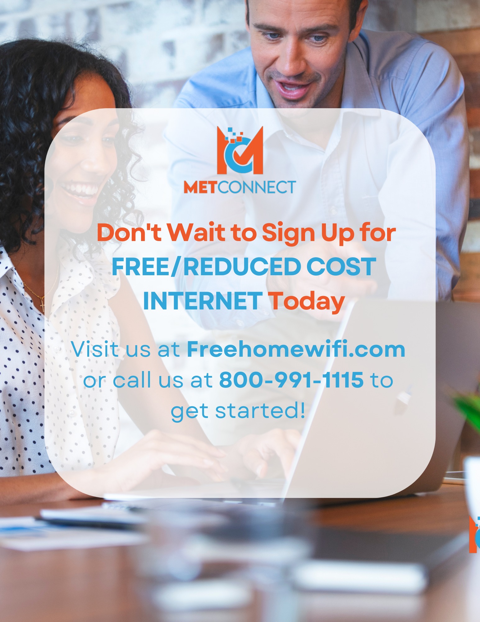 Met Connect - Not receiving Free/Reduced Cost internet? We...