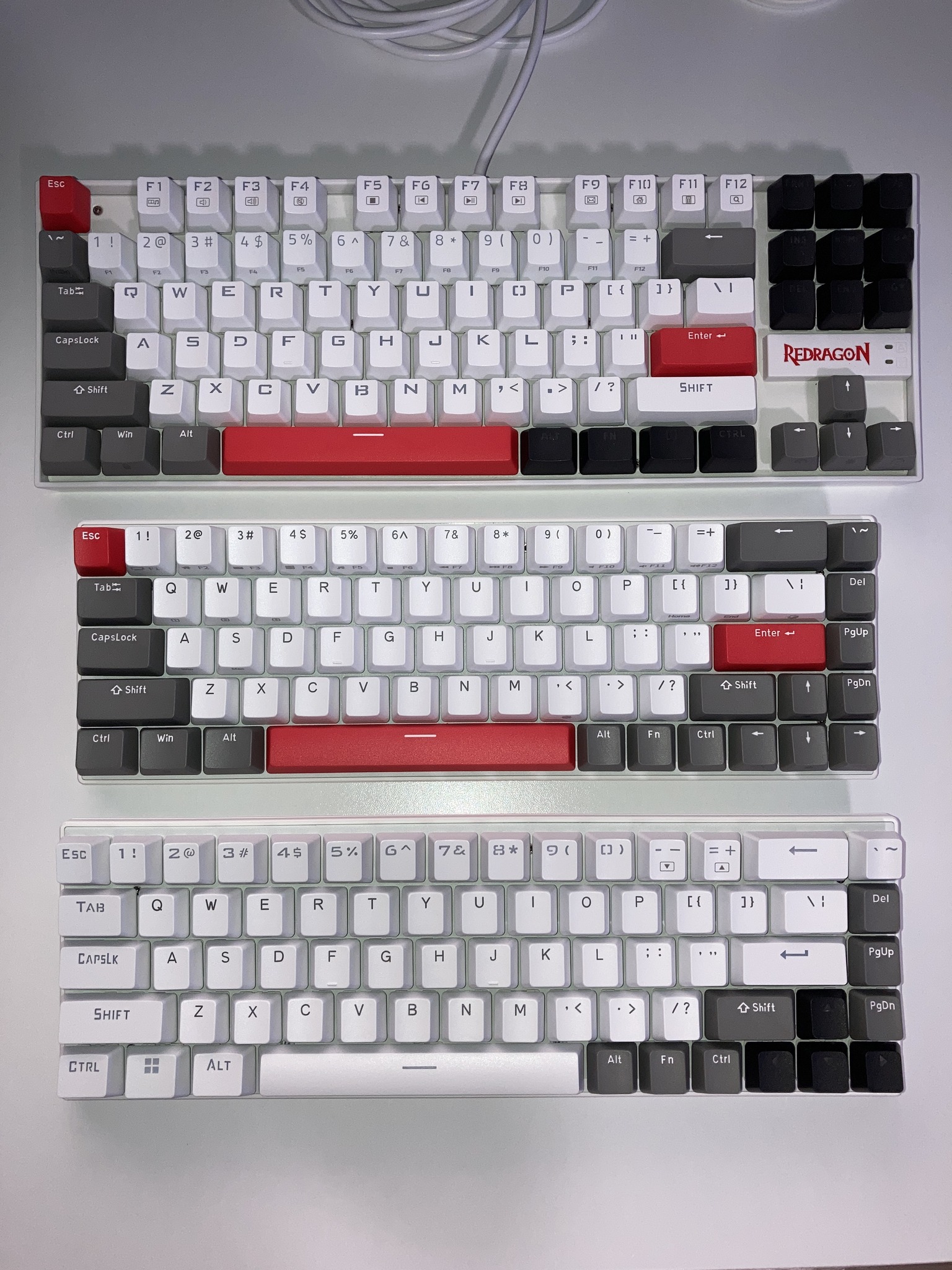 Custom keyboard setup with mixed brand keys