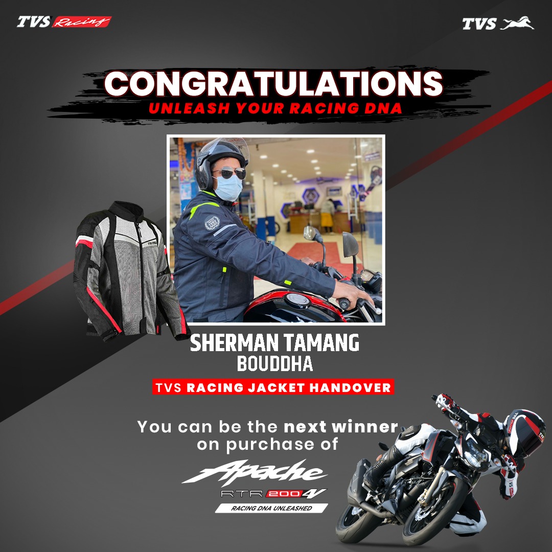 TVS Apache Nepal - TVS Racing Jacket Handover! Congratulations to Mr ...