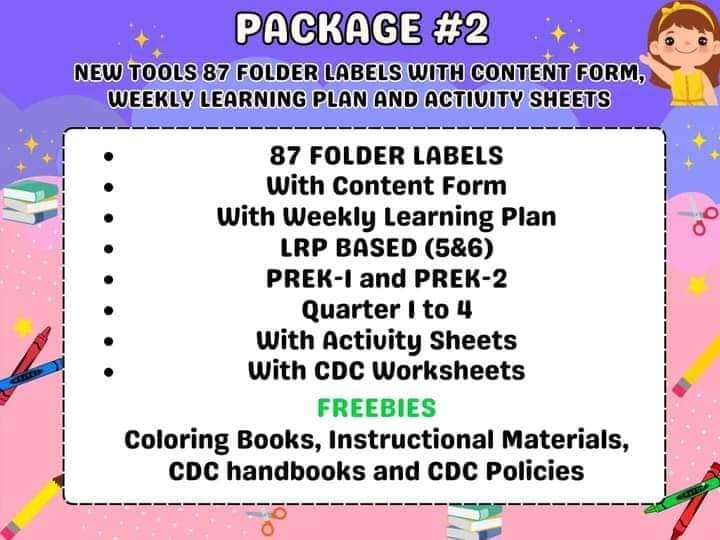 ECCD 'The Daycare teacher ' | ⭐ NEW TOOLS FOLDERS LABELS WITH CONTENT ...