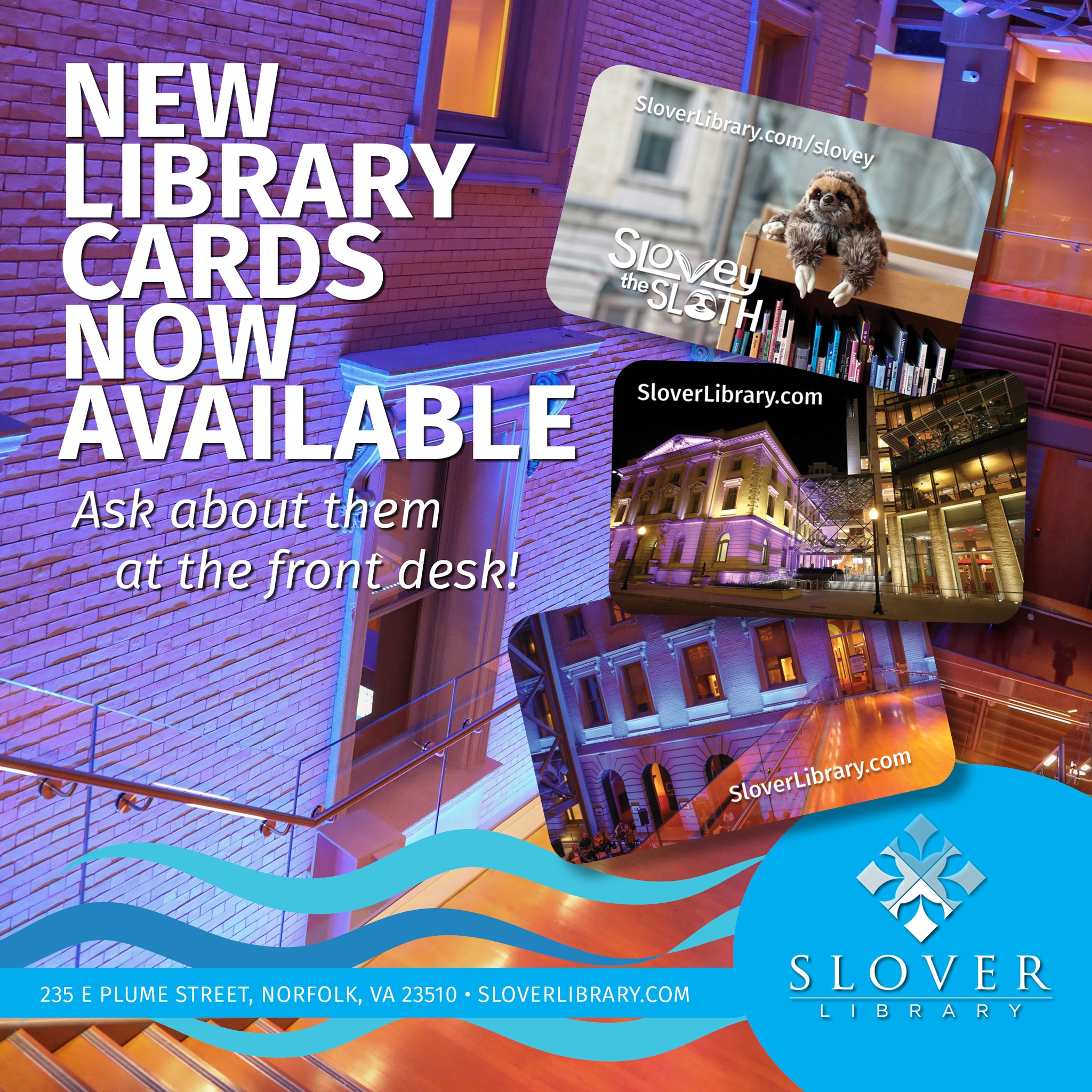 The Slover - Ask about our new library cards at the INFO Desk! Here are ...