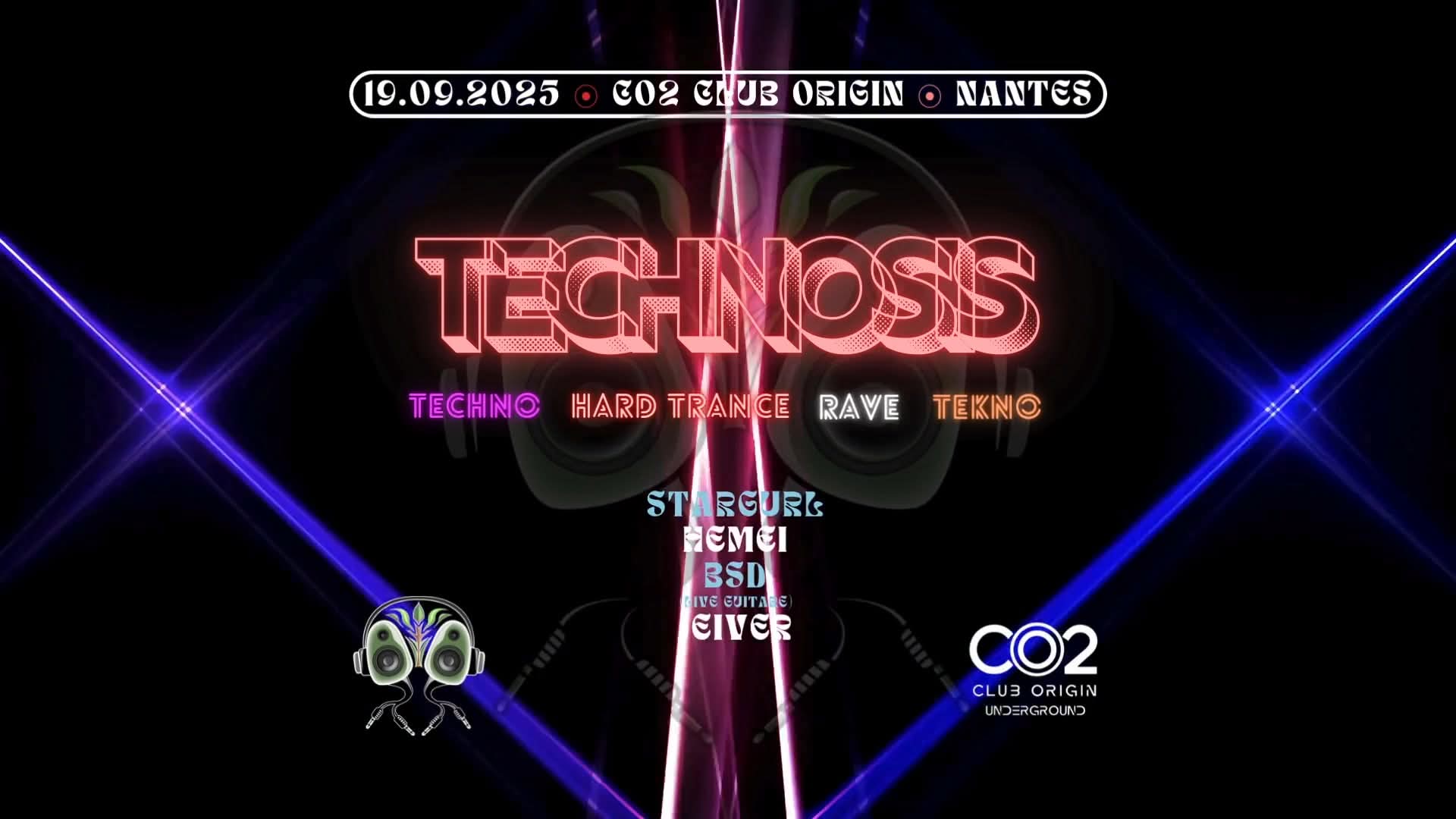 🚨 TECHNOSIS @ CO2 NANTES - TECHNO ⚡ HARD TRANCE ⚙️ RAVE 🌪️ TEKNO w ...