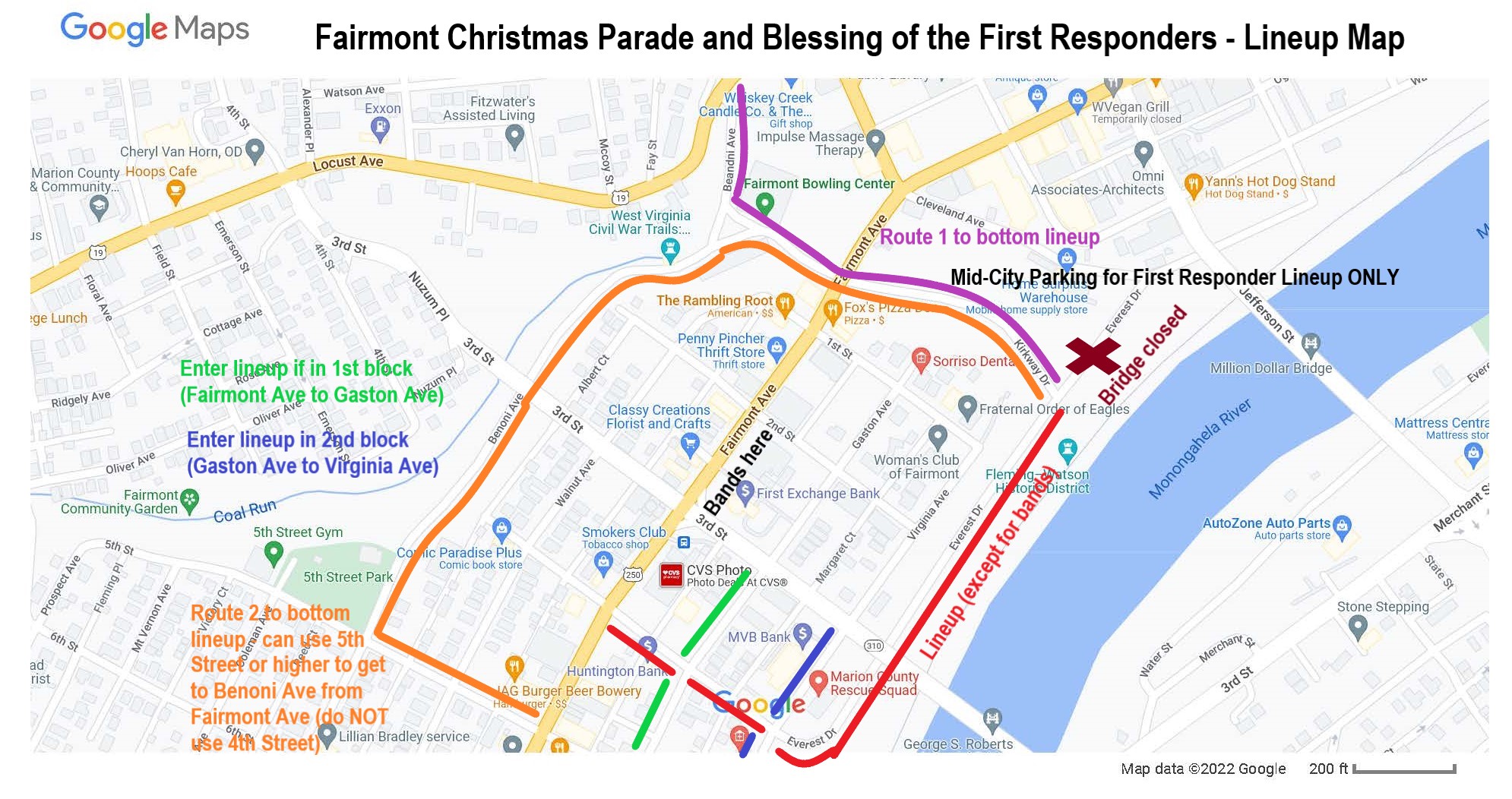 Parade Entrants: Here is the Lineup Map! Watch for the layout map post ...