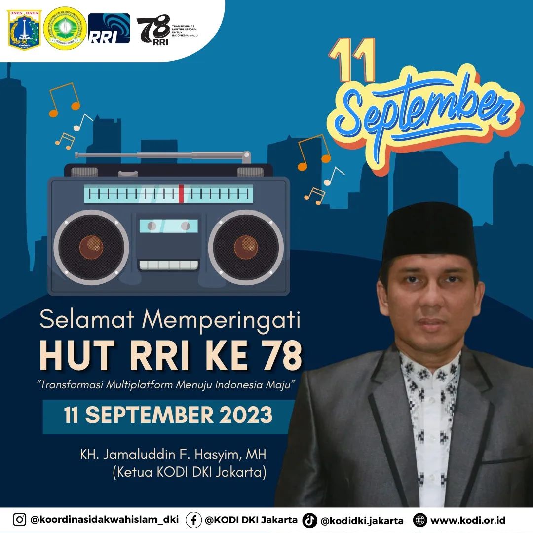 Selamat Hari Radio Republik Indonesia... - KODI DKI Jakarta | Facebook