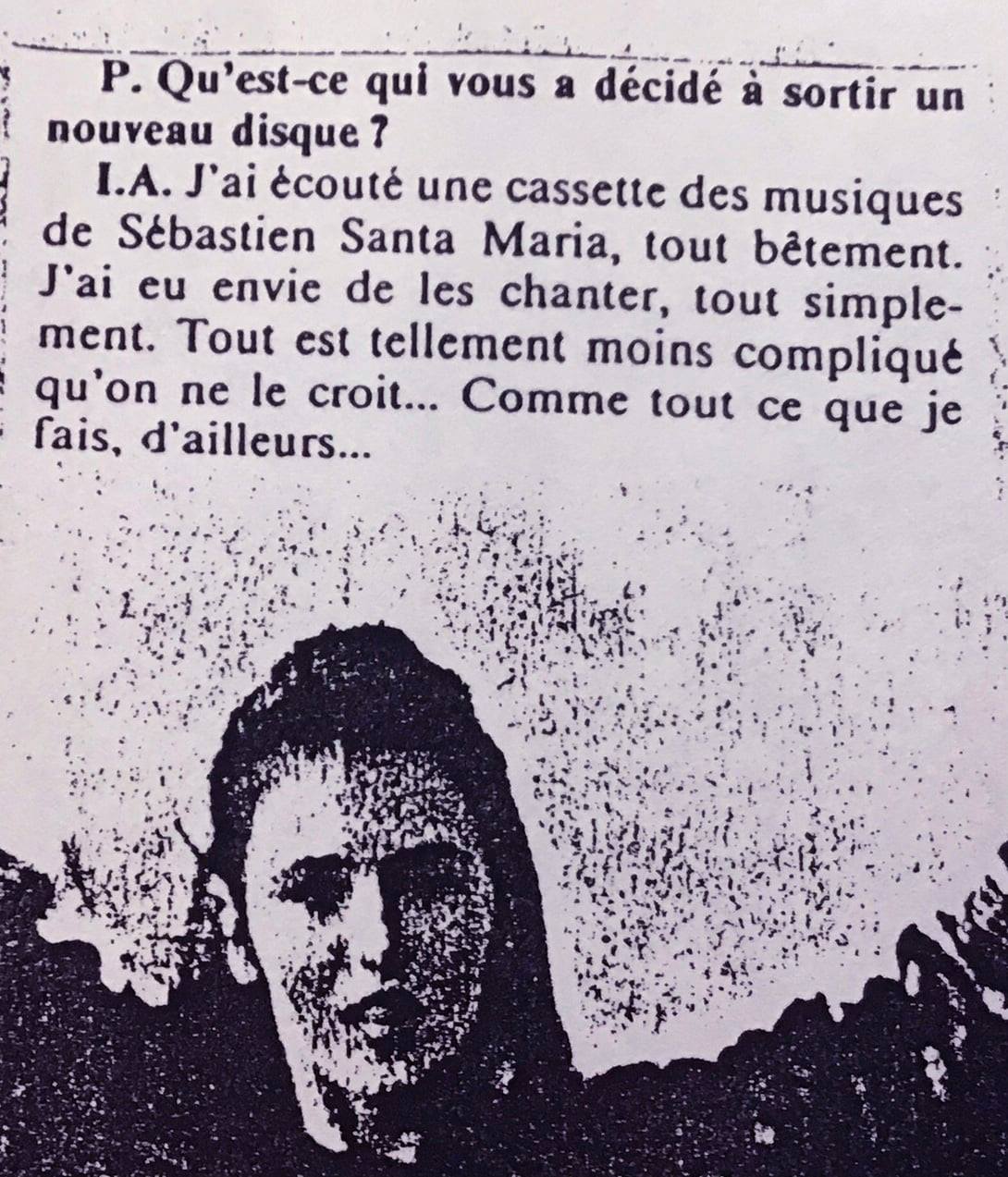 Voilà un extrait... - Sebastian Santa Maria 25 ans le vinyle | Facebook