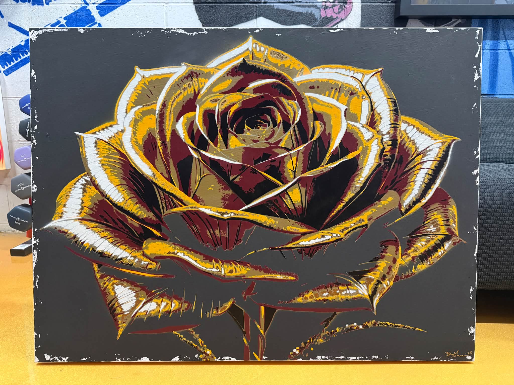 Chrome rose paintings by billy morrison