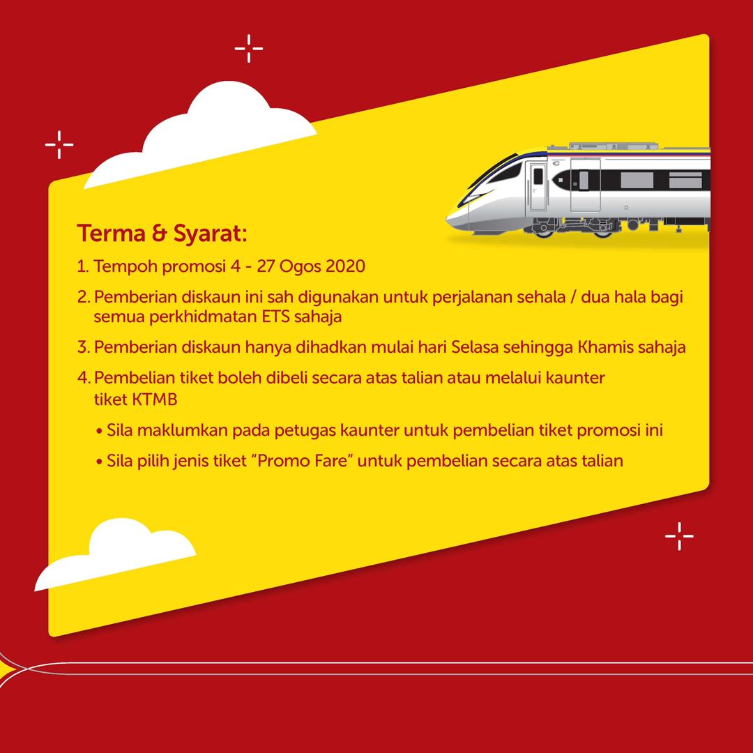 KTM Berhad - Dah beli tiket ETS ke? KTMB bagi promosi...