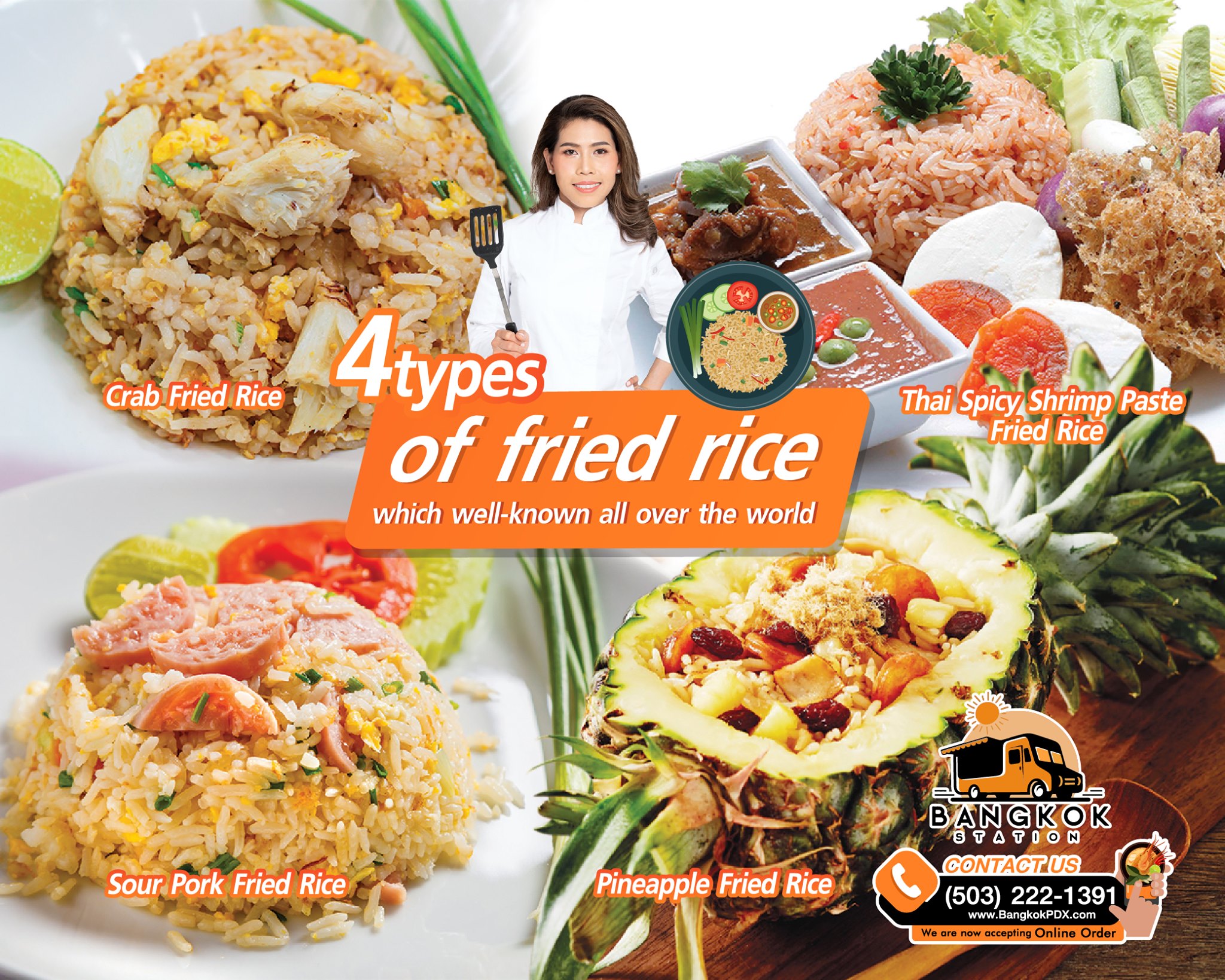 Bangkok - 4 types of fried rice which well-known all over the world ...