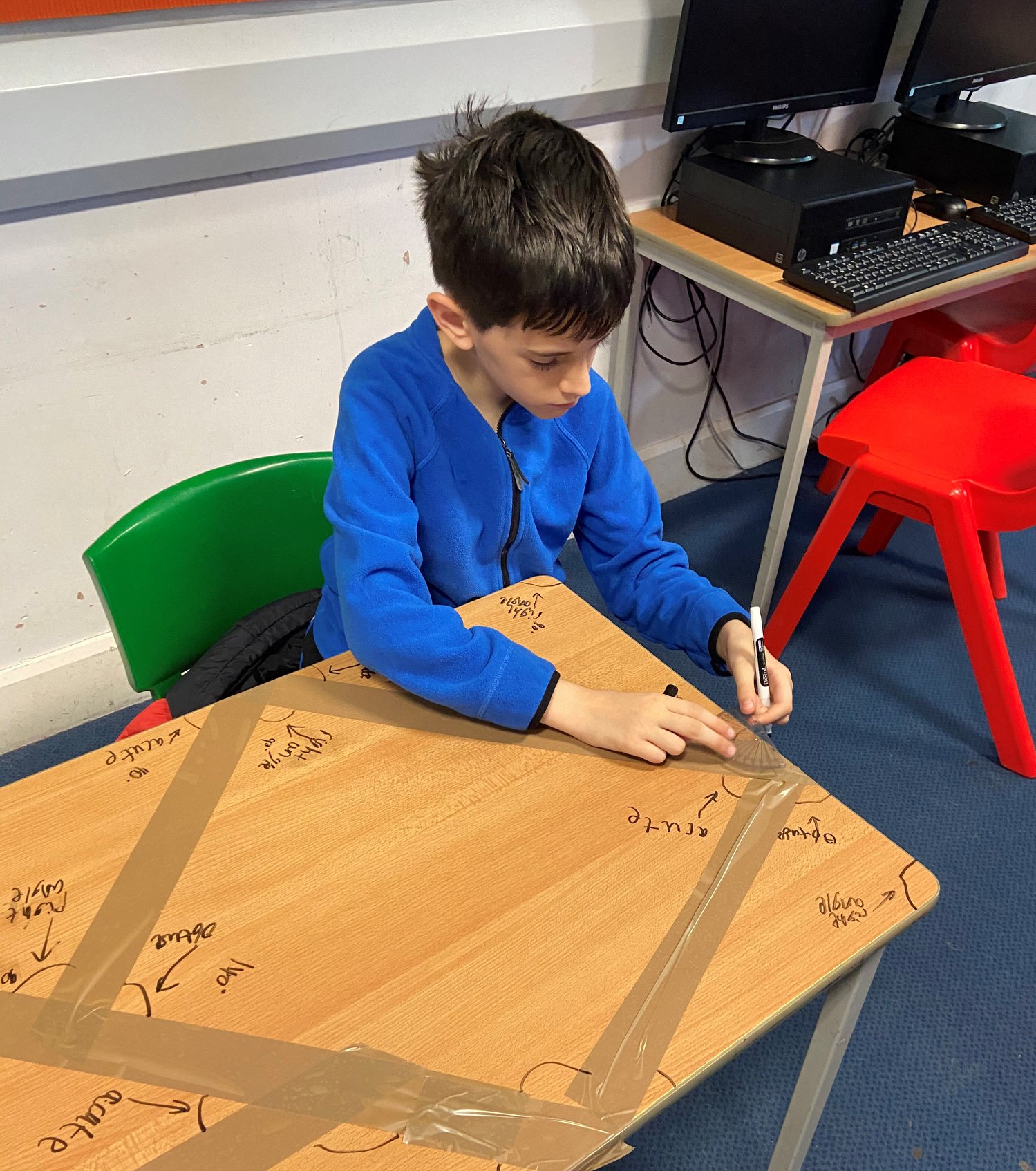 Year 5 are working very hard... - Benchill Primary School