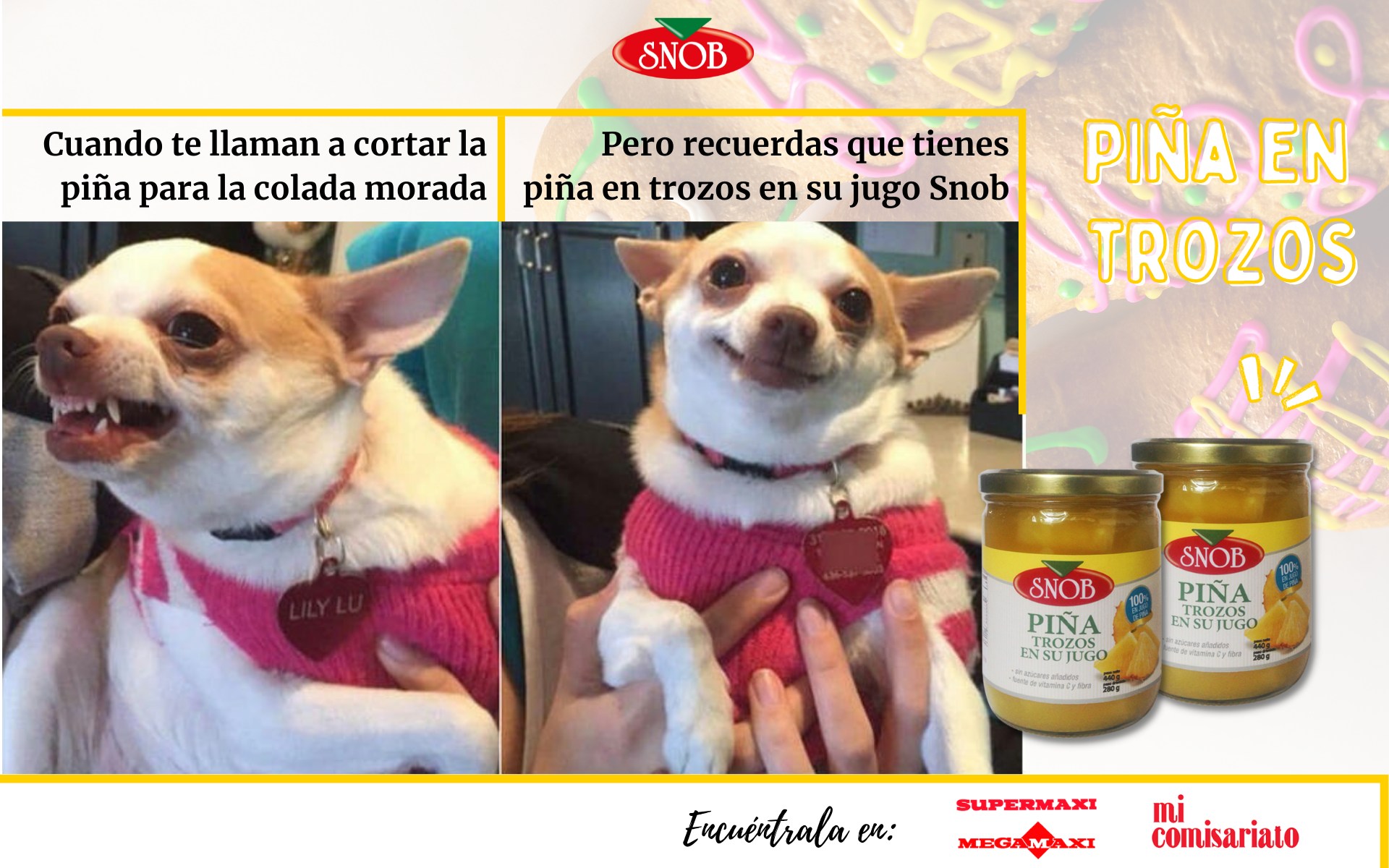 Alimentos Snob - Piña en trozos en su jugo, lista para ser...