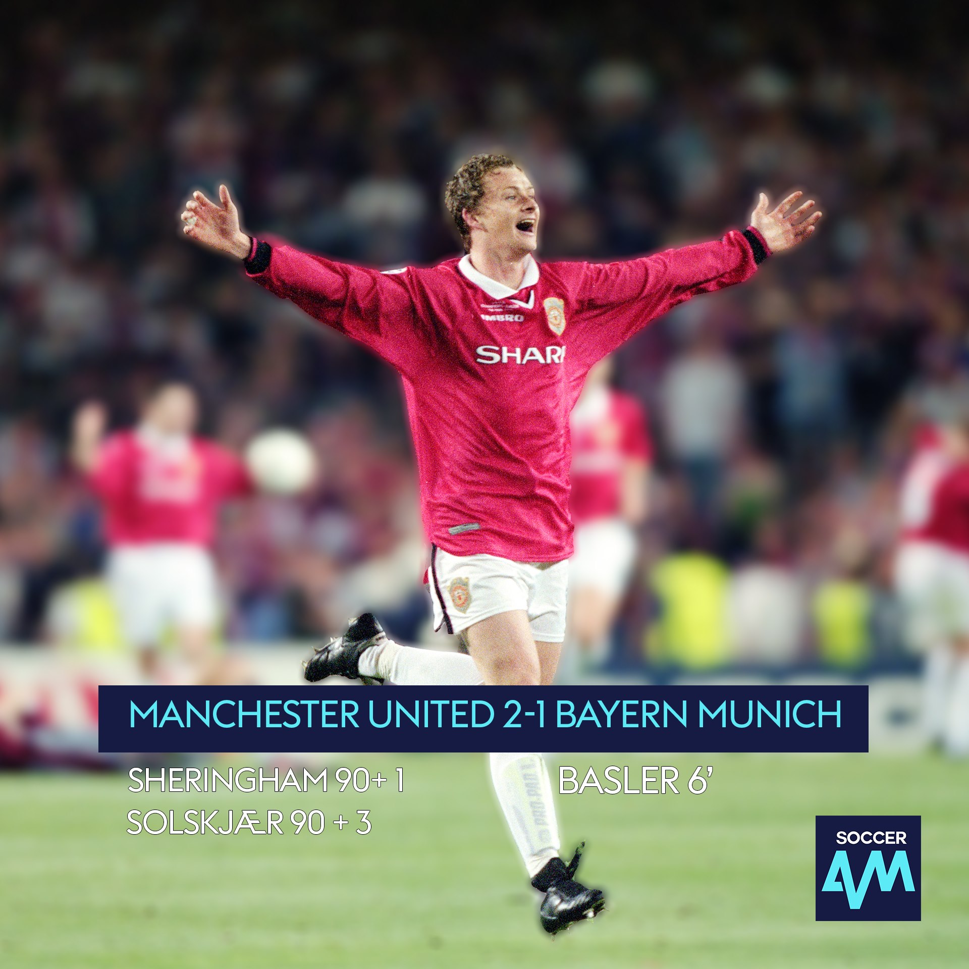 21 years ago today, Ole Gunnar Solskjaer scored one of Manchester 