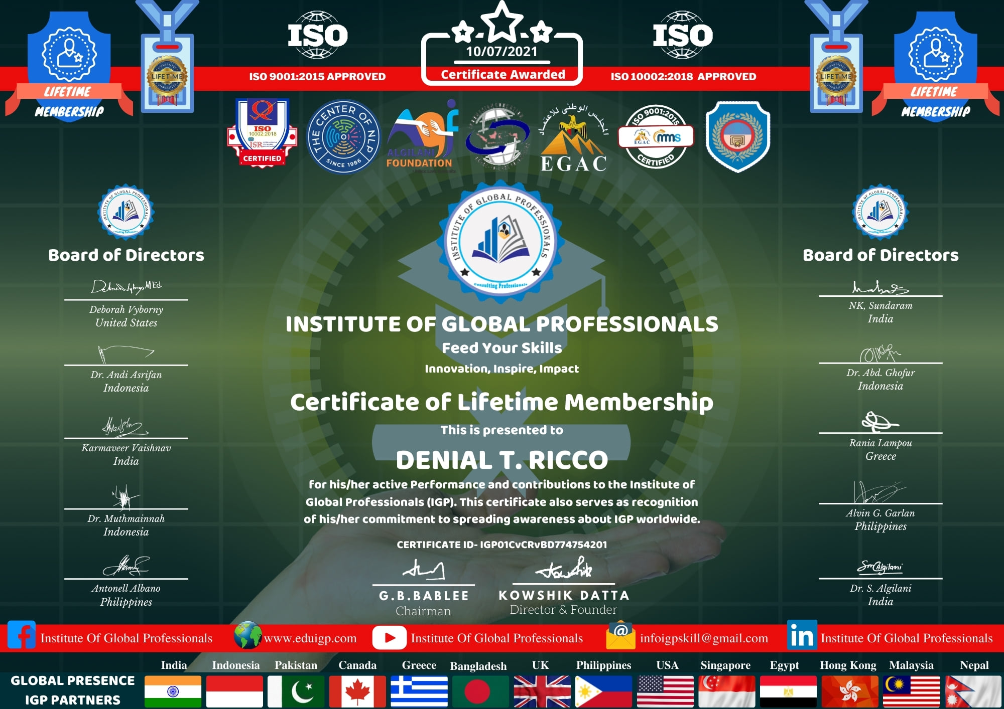 🎉 Congratulations &... - Institute of Global Professionals | Facebook