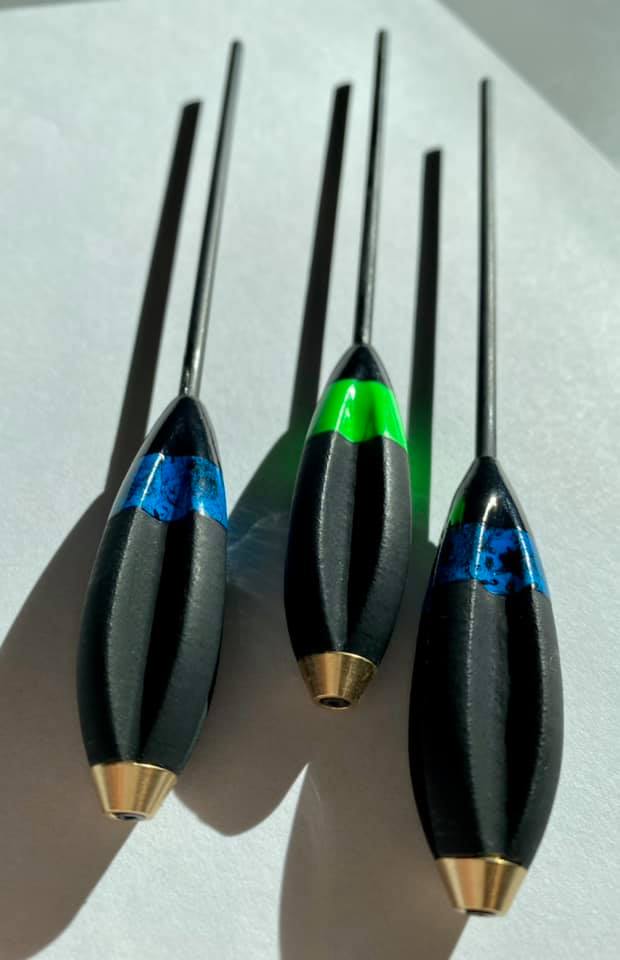 Galleggianti Estrattori Da Pesca Fatti A Mano In Legno &ndash; Set Da 3 &ndash; Per Acqua Dolce