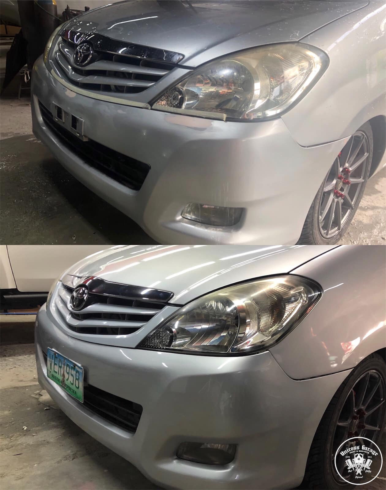Unicoss Garage - Toyota innova 📌Body repaint -front...