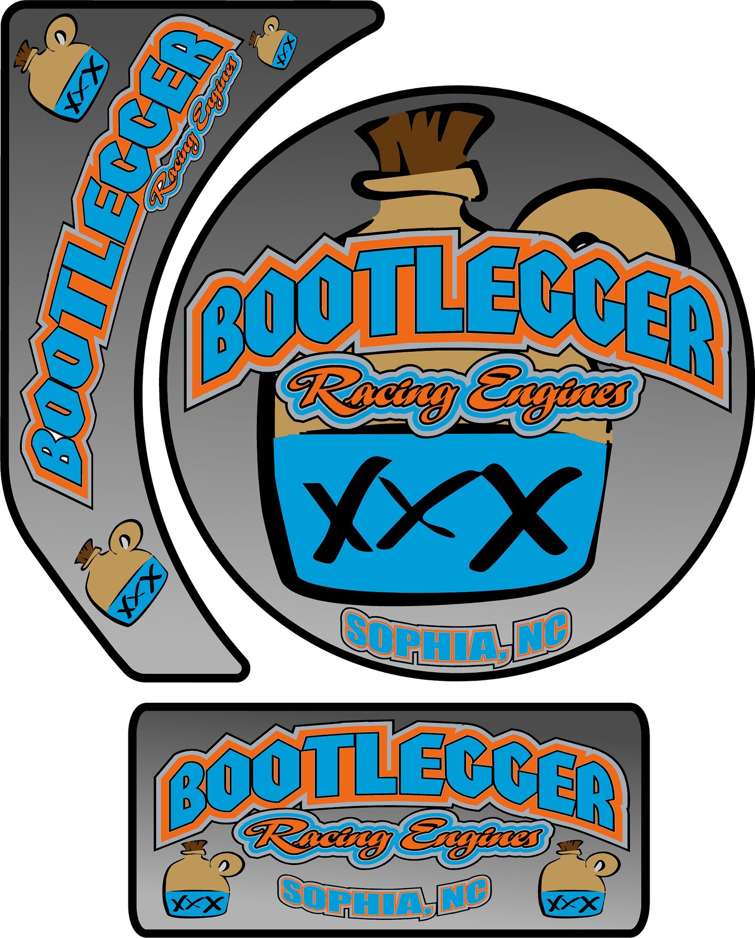 BryanDecals.com - New logo design for Bootlegger Racing...
