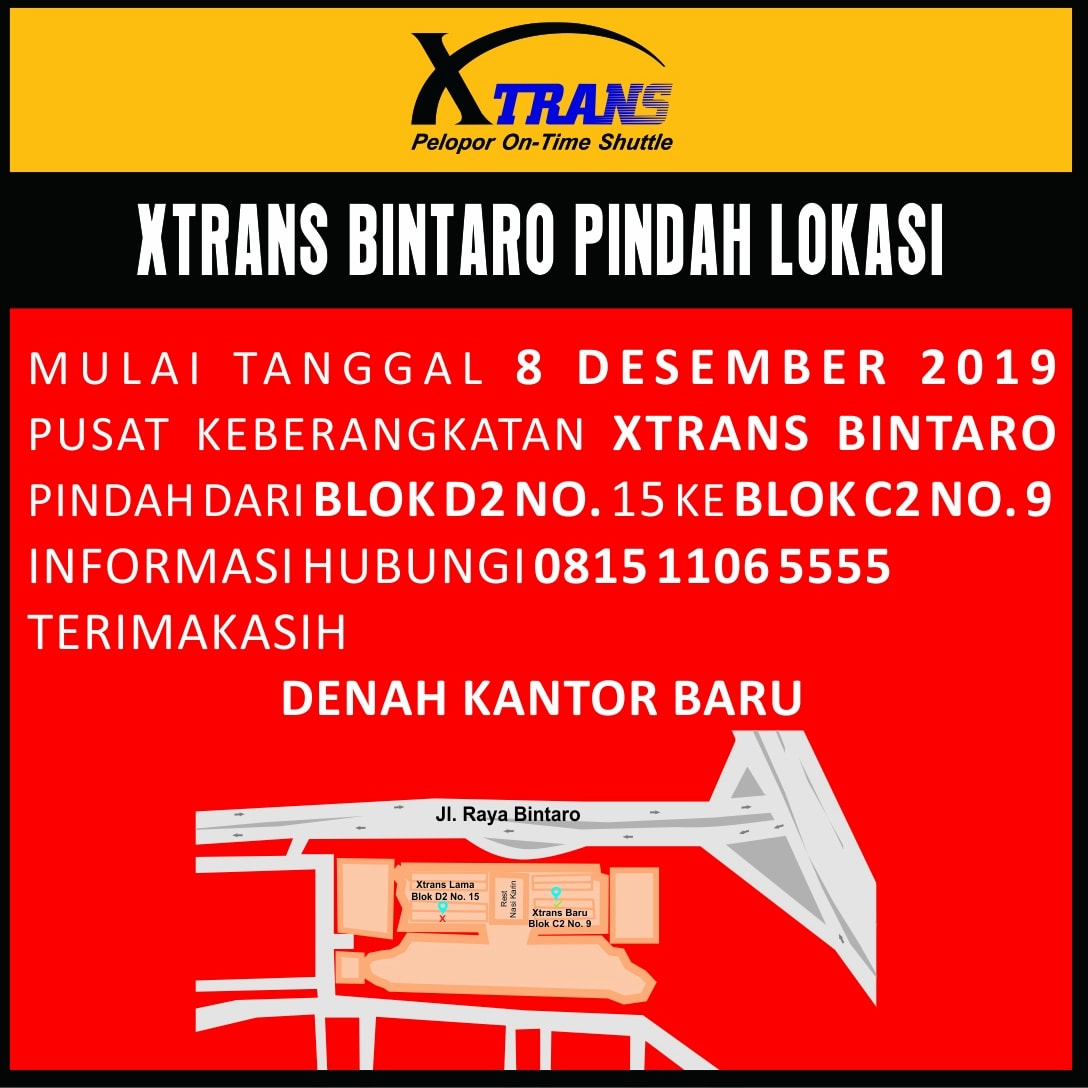 XTrans - Bagi kalian yang mau naik dari Bintaro, mulai tanggal 8 ...
