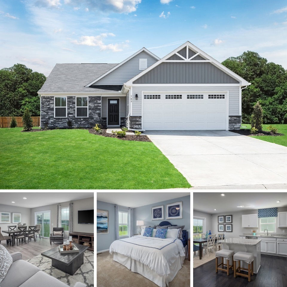Ryan Homes Ranch Style Cottage Country House Plan 3 Bedrms, 2 Baths