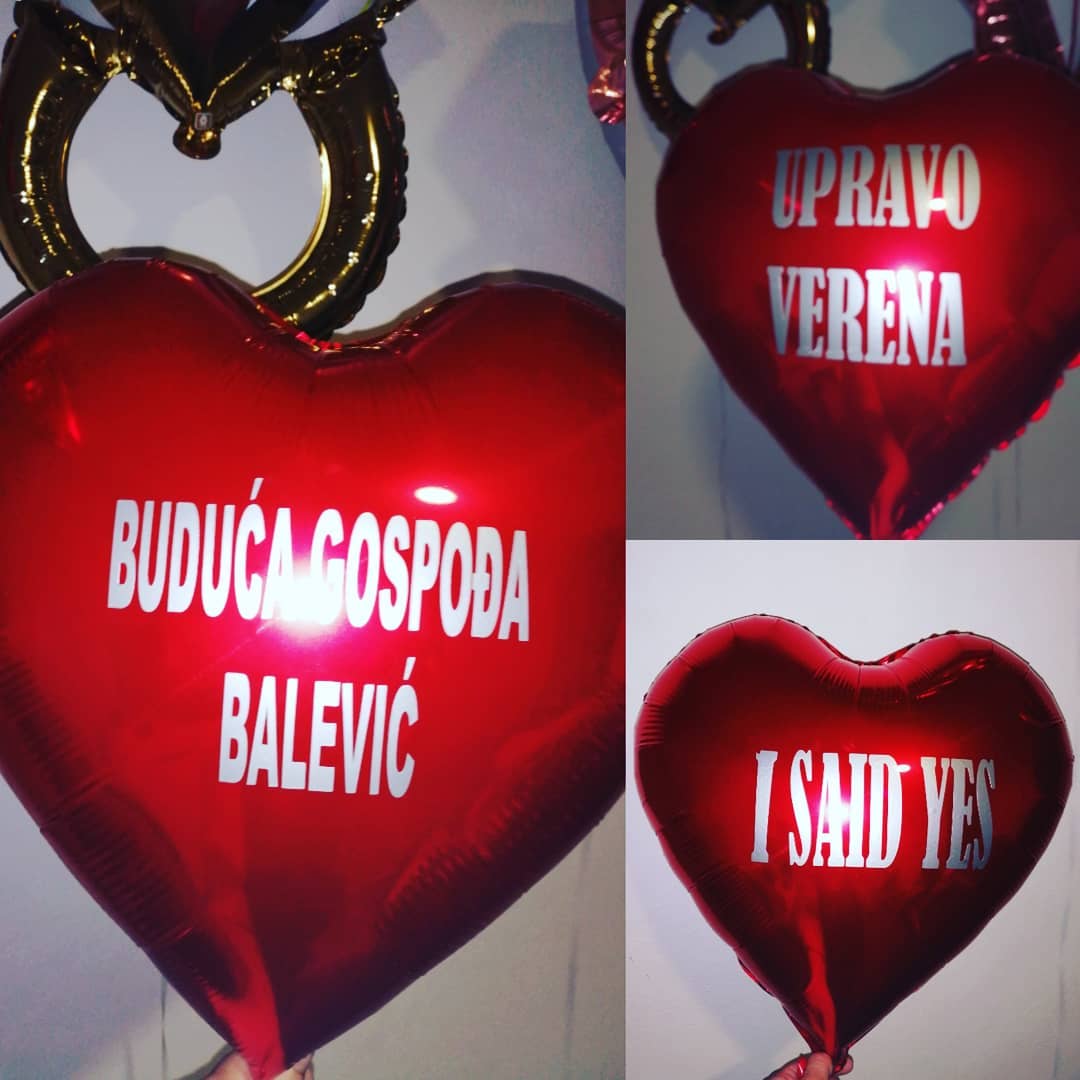 Baloni za veridbu #balonsanatpisom #baloniiznenadjenja #volimte #poklon ...