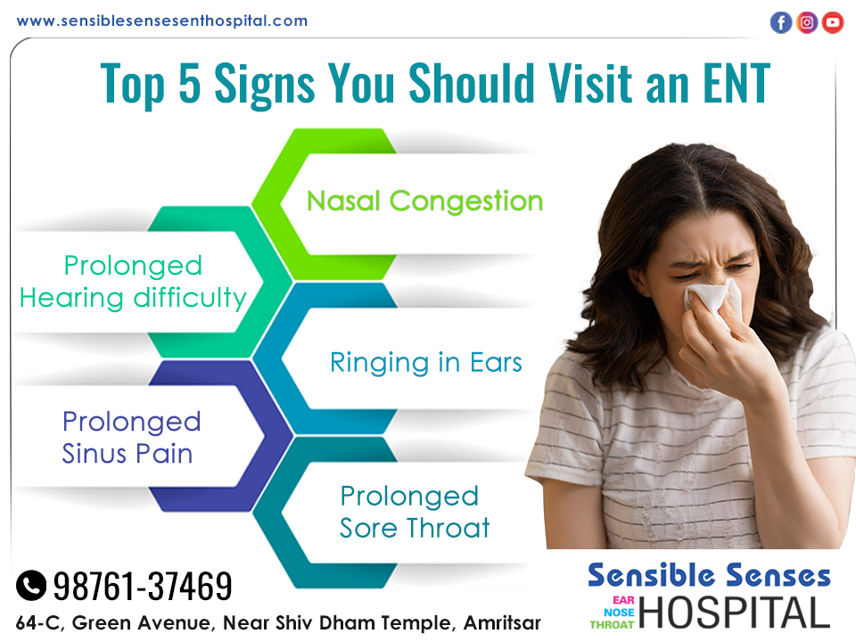 Top 5 Signs You Should Visit an ENT ☑️Nasal Congestion ☑️Prolonged ...
