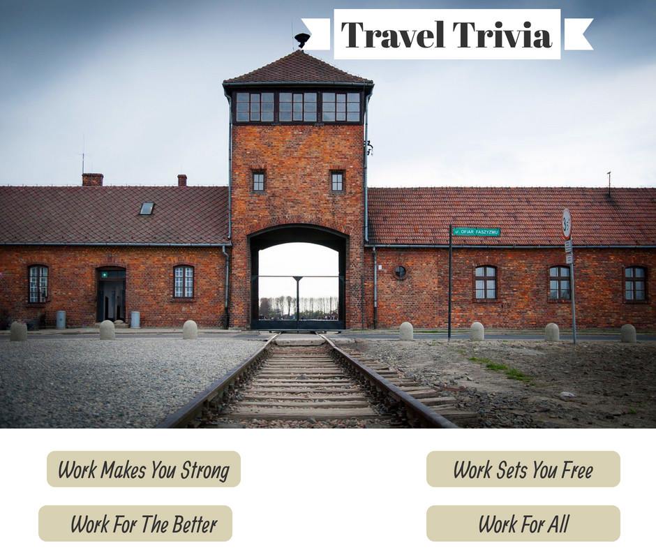 What does the infamous sign over the... - Altogether Travel | Facebook