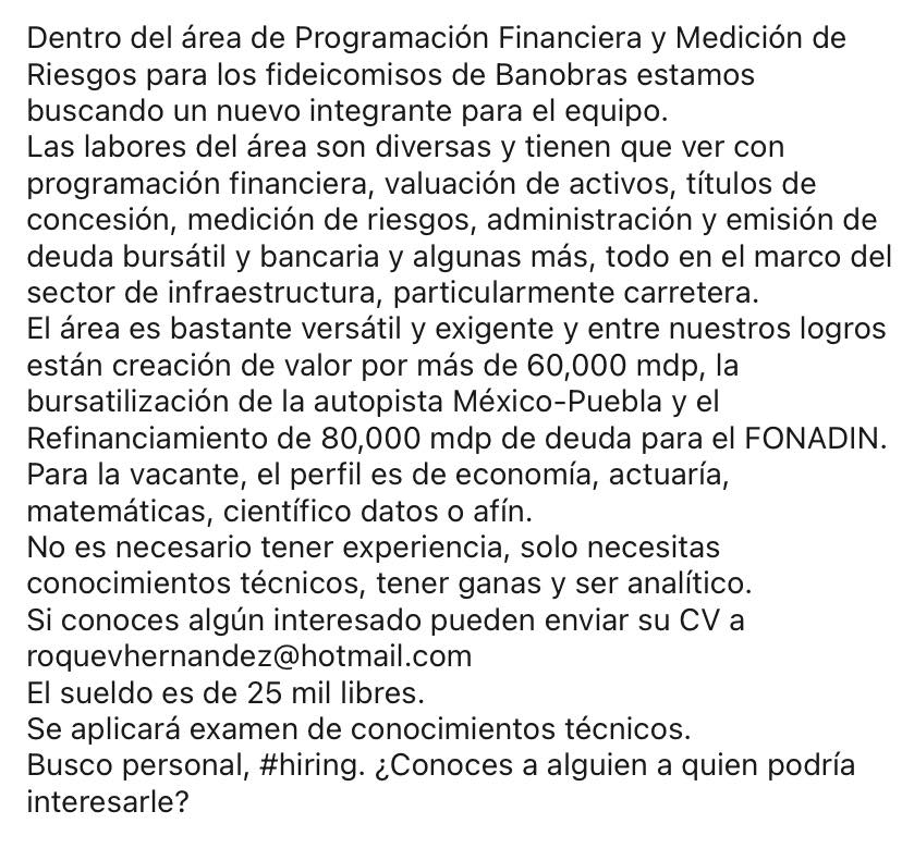 Vacantes #NoEstásSolo Mx | No tengo relación con la vacante, solamente ...